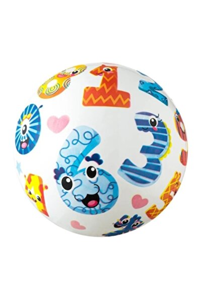 OEM Children's ball with numbers, white, 22 cm