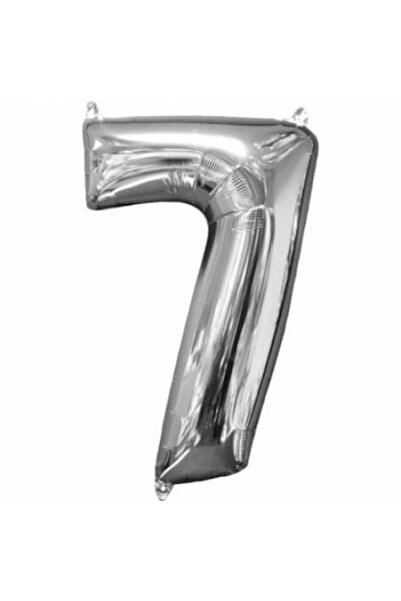 Advance Balon figurina din folie metalizata, cifra 7, argintiu, 100 cm