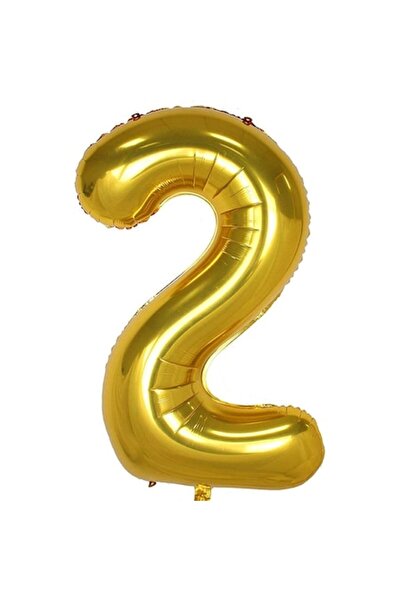 OEM Balon folie, ESB, Auriu, cifra 2, 100 cm