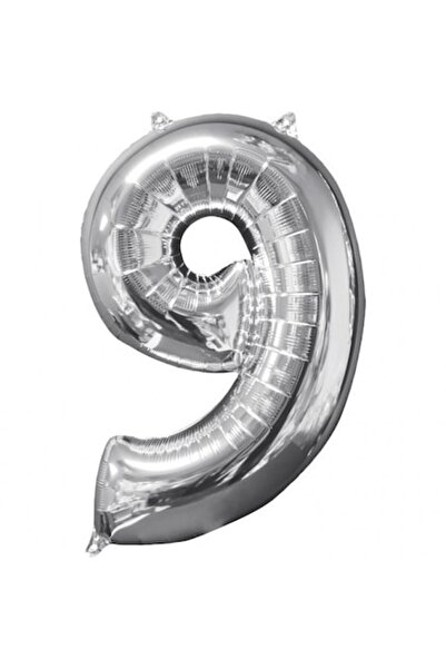 Domi Smart Business Foil balloon figure, Domi Party & Gifts, Silver, Number 9...