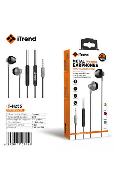 itrend Wired Headphones 255 with 3.5 mm Jack and Microphone