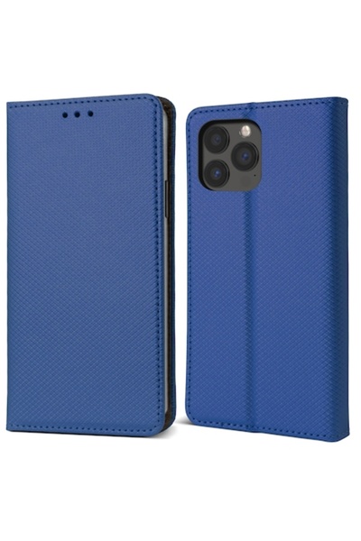 MOOZY Флип калъф за iPhone 13 Pro Max, тъмносин, кожен