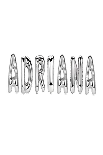 OEM Set de baloane cu litere Nume Adriana, argintii, 40 cm
