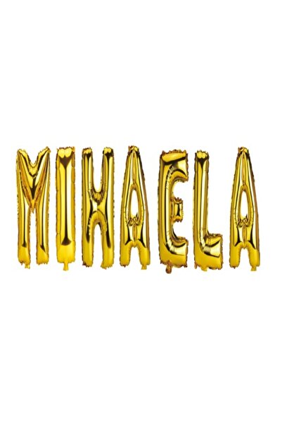 OEM Set baloane cu litere - Nume „Mihaela”, aurii, 40 cm