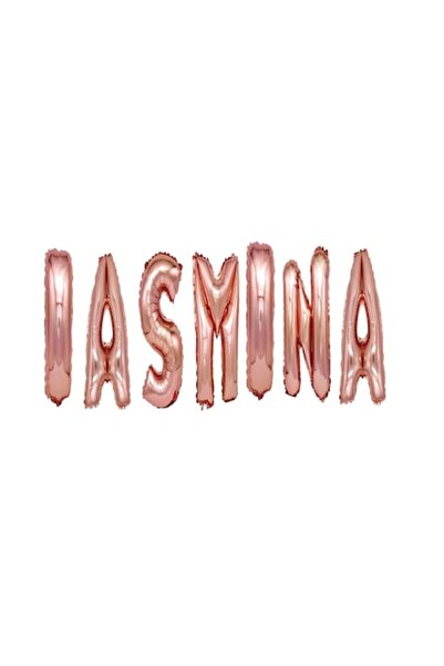 OEM Set de baloane cu litere Numele Iasmina, Auriu Roz, 40 cm
