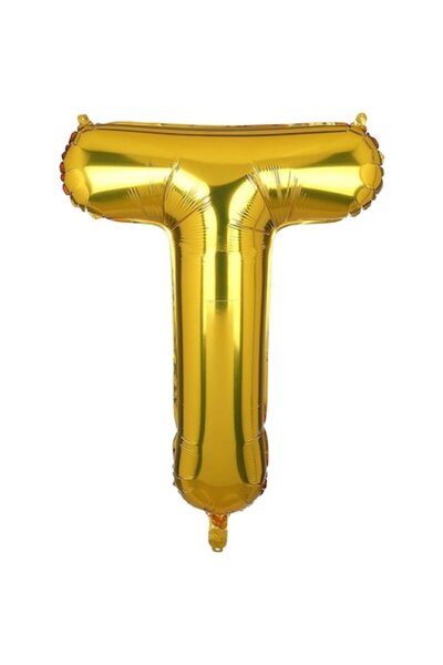 OEM Φόιλ μπαλόνι γράμμα T, ESB, 40 cm, χρυσό
