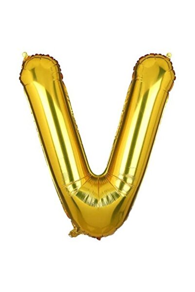OEM Balon folie litera V, ESB, 40 cm, auriu