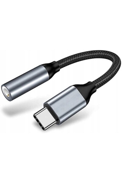 OEM Προσαρμογέας USB-C - Υποδοχή 3,5 mm, Γκρι/Μαύρο
