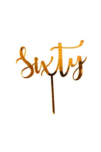 OEM Κοσμήμα για τούρτα Sixty, χρυσό