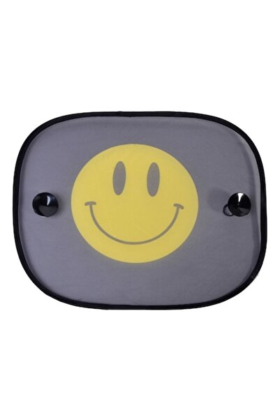 OEM Parasolar auto cu ventuze și imprimeu cu zâmbet 44x36 cm