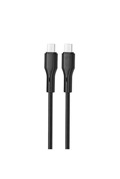FONIX Cablu de date/încărcare, încărcare super rapidă, USB-C la USB-C, ElectroCharge Thunder, 3A, 60W, 1m, negru