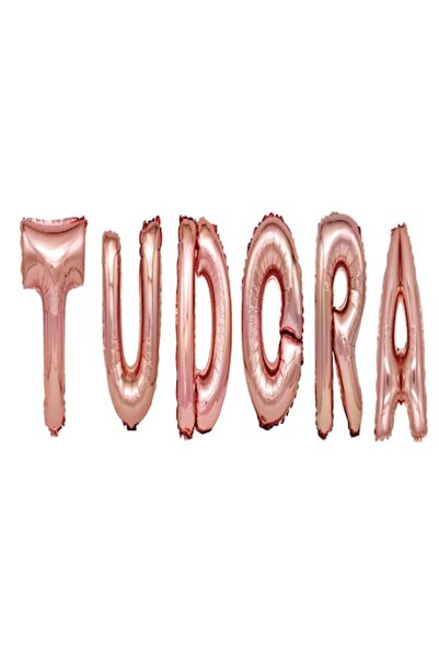 OEM Set baloane cu nume „Tudora”, auriu-roz, 40 cm