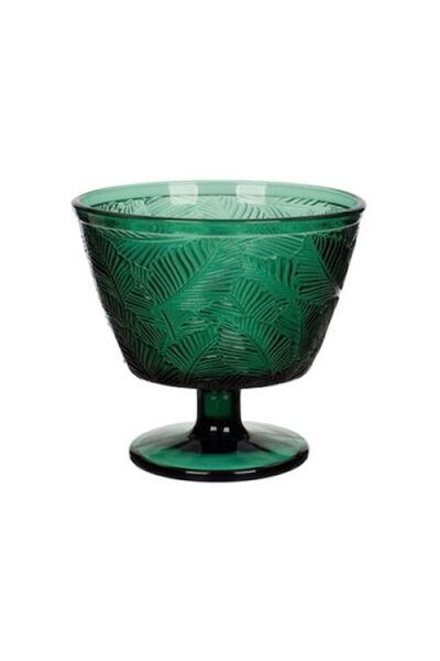 OEM Γυάλινο μπολ με πράσινο πόδι Tropical για παγωτό 300ml