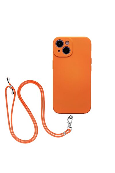 COMANDO Θήκη για Apple iPhone 14 Plus με ρυθμιζόμενο καλώδιο, Neon Orange