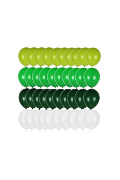 OEM Set baloane latex, 40 buc: 10 verde deschis, 10 verde mediu, 10 verde înc...