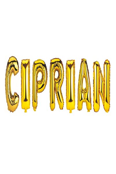 OEM Σετ μπαλόνια με γράμματα Ciprian, χρυσό, 40 cm
