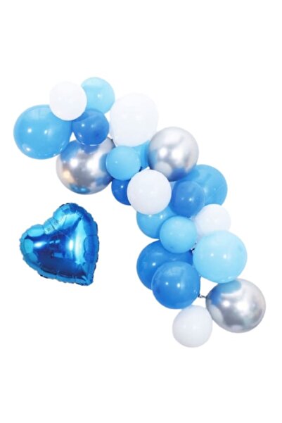 OEM Kit Aranjament Baloane, 28 Bucăți, Albastru și Argintiu