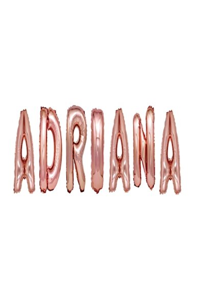 OEM Σετ μπαλόνια με γράμματα Adriana, ροζ χρυσό, 40 εκ.