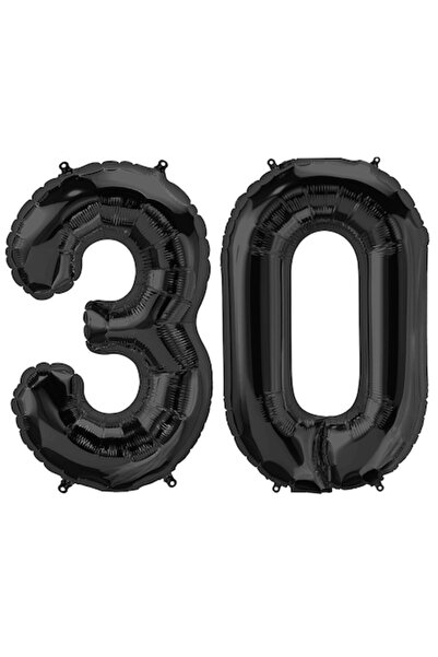 OEM Set 2 Baloane Folie Gigant, Negre, Numărul 30, 105 cm