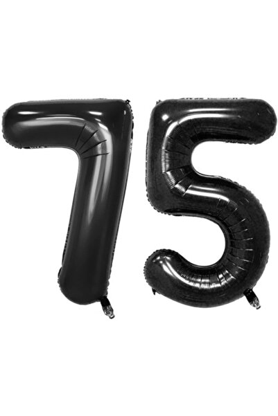 OEM Set 2 baloane folie, ESB, Negru, aniversare 75 ani, 100 cm
