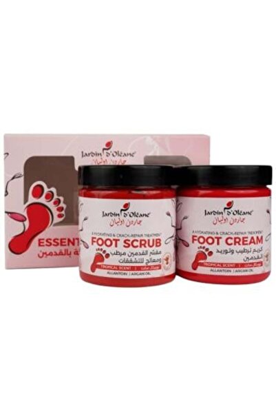 Jardin Oleane مجموعة العناية الأساسية بالقدمين برائحة استوائية (مقشر ومرطب) من جاردن أوليان - 2 × 250 مل