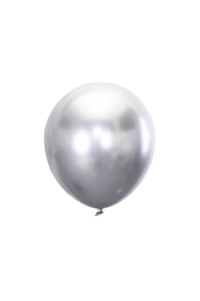 OEM Set of 20 Chrome Latex Balloons 25 cm, 2.2 g, Silver
