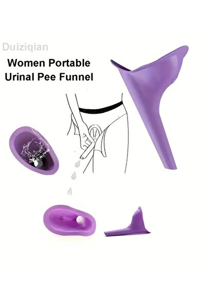 BBS قمع تبول محمول للنساء - جهاز تبول واقف، مصنوع من السيليكون، صحي وقابل للطي