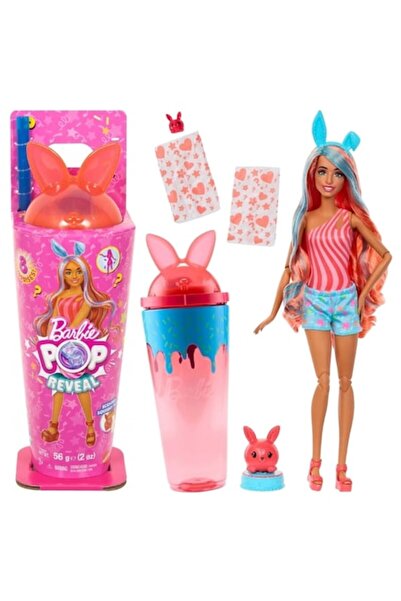 mattel Papusa Pop Reveal Shakes Doll, Set with 8 Surprises, Pink, 4 Years