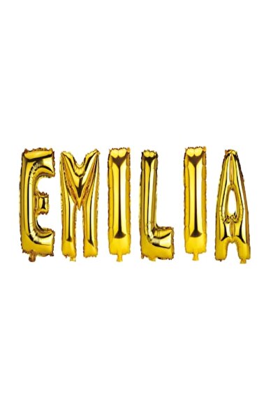 OEM Σετ μπαλόνια με γράμματα «Emilia», χρυσό, 40 cm