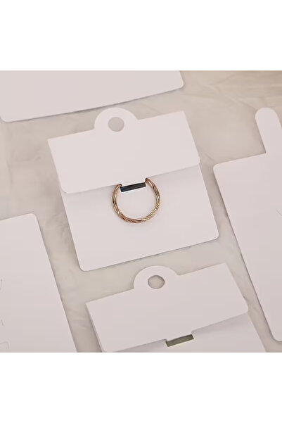 naturevo 80 Adet Beyaz Yüzük Sergileme Ve Paketleme Kartı 300 gr Karton