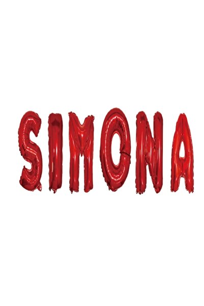 OEM Set Baloane Litere Simona, Roșu, 40Cm