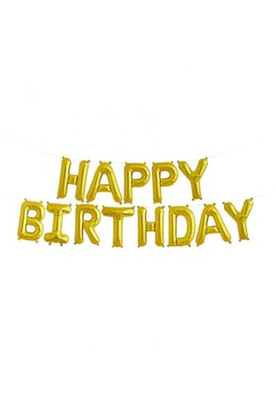Baloane Sofia Foil balloon set 'Happy Birthday', gold