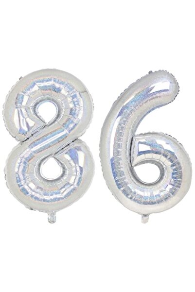 OEM Σετ 2 μπαλόνια αλουμινόχαρτο, ESB, Ολογραφικό, 86α γενέθλια, 105 cm