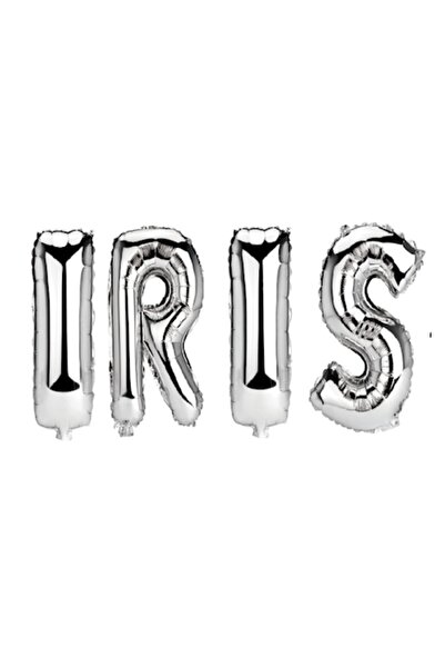 OEM Set baloane litere nume Iris, argintii, 40cm