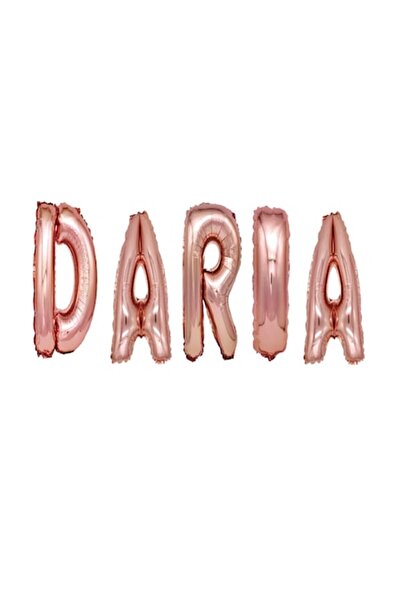 OEM Set baloane cu litere Nume Daria, Auriu roz, 40 cm
