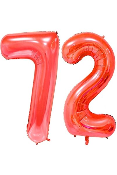 OEM Set 2 baloane folie, ESB, Rosu, aniversare 72 ani, 100 cm
