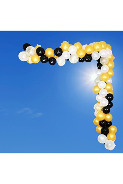 OEM Kit Aranjament din baloane tip Arcada, 110 bucati , Auriu si Negru