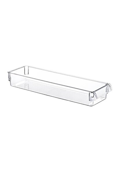 OEM Organizator frigider, plastic transparent cu mâner, 36 x 15 x 5 cm