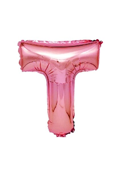 OEM Balon Litera T, Auriu Roz, 40cm