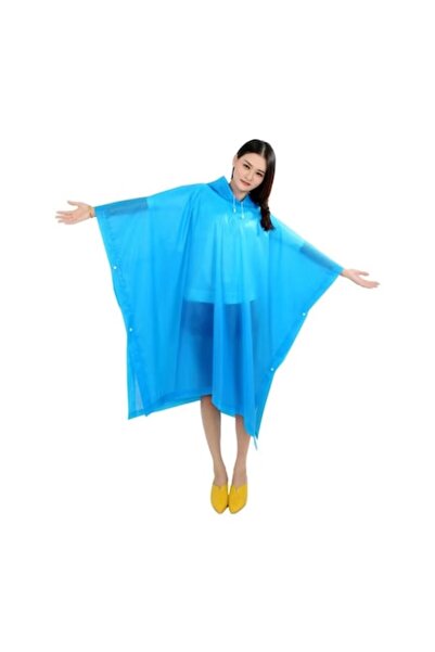 FONIX RainArmor Poncho Rain Jacket, Waterproof, Lightweight, Hooded, Blue