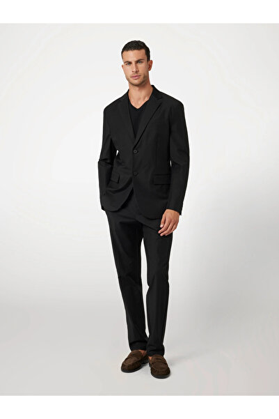 Guess Eaton Erkek Siyah Tek Düğmeli Blazer M4YN00WG9Z2-JBLK