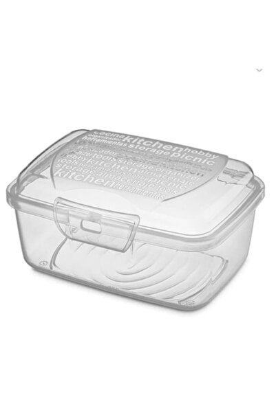 OEM Caserola transparenta cu capac, plastic, 350ml, 12x8x6.5 cm