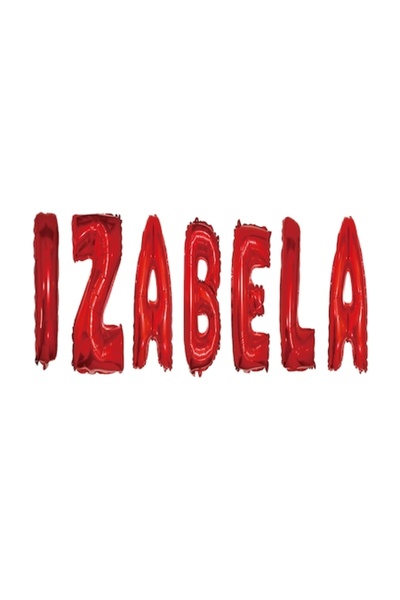 OEM Set Baloane Litere Nume Izabela, Rosu, 40Cm