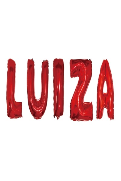 OEM Σετ μπαλόνια με γράμματα Luiza, κόκκινο, 40 εκ.