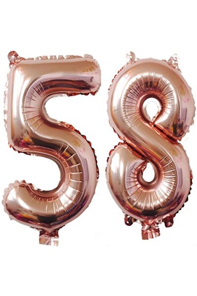 OEM Set 2 baloane folie, ESB, Roz Gold, aniversare 58 ani, 100 cm