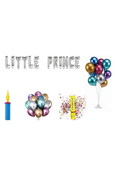 OEM Set de baloane Micul Prinț, cadou pentru decor tort, 73 buc, argintii