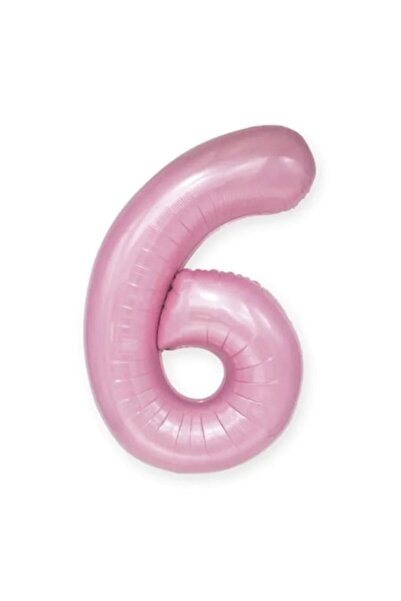 Partydeco Balon folie numărul 6 roz 100cm
