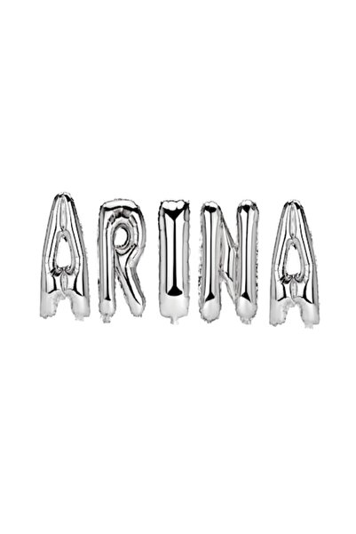 OEM Set Baloane Litera Nume Arina, Argintii, 40Cm