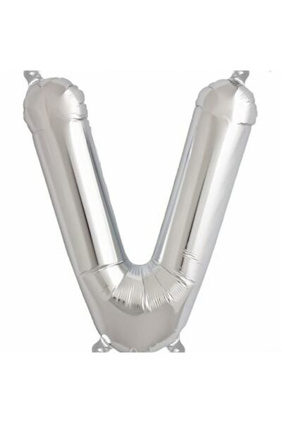 OEM Balon Folie Litera V, ESB, 40 cm, Argintiu