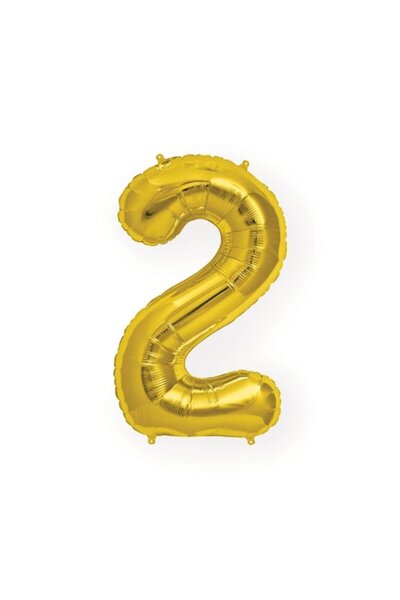 Baloane Sofia Balon folie numărul 2, culoare aurie, 35 cm